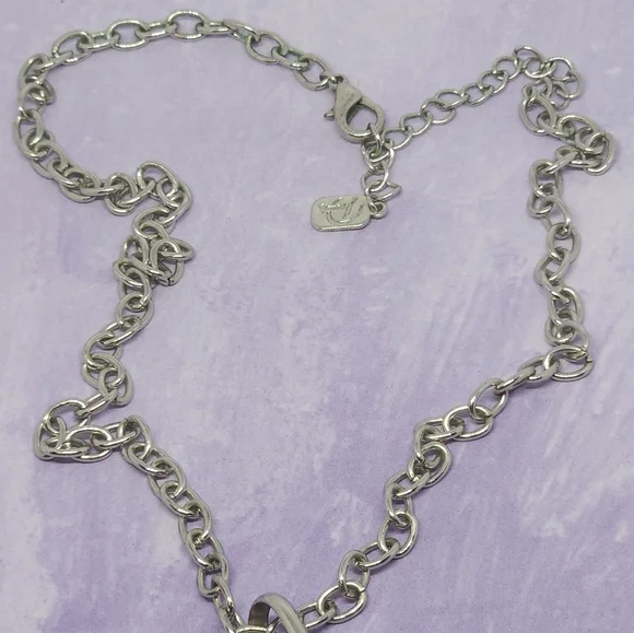 👍5 For $20 You & I Silver Tone Necklace Blue & White Abalone Circle Pendants - Picture 6 of 10